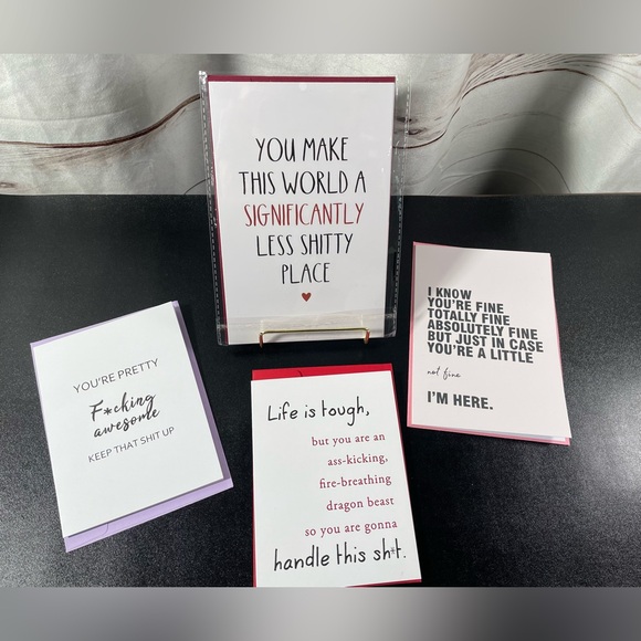 Adult Friendship/ Encouragement Greeting Card 4 Pc Set NWT - Picture 2 of 13